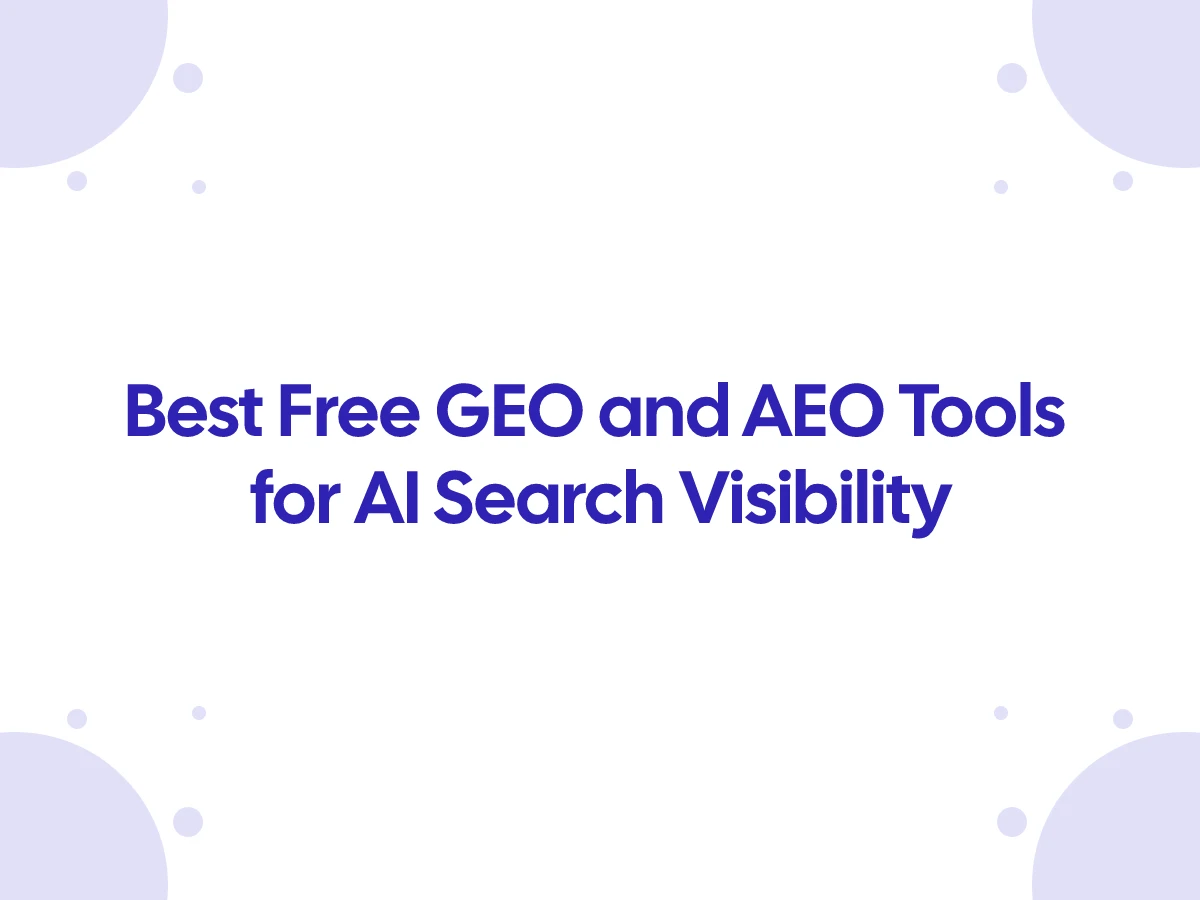 Best Free GEO and AEO Tools for AI Search Visibility