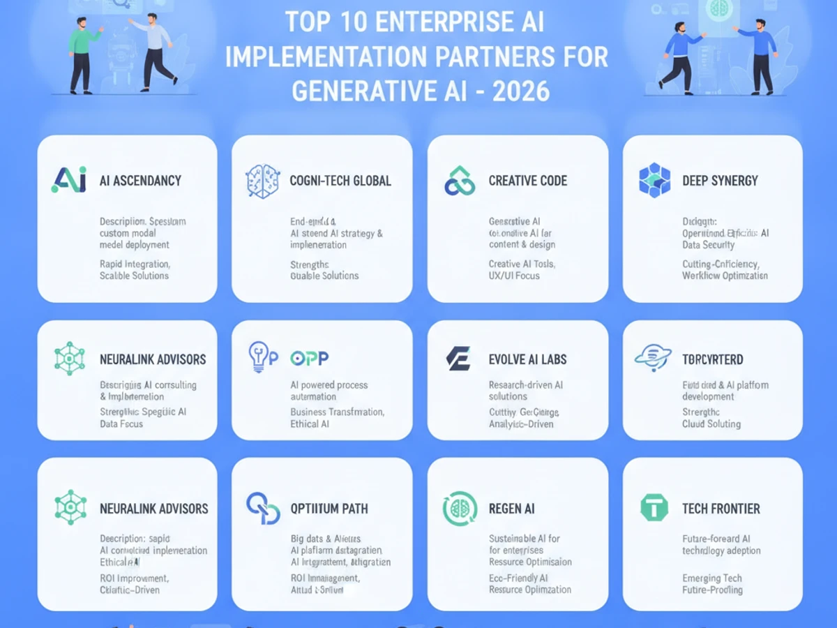 10 Best Enterprise AI Implementation Partners for Generative AI in 2026