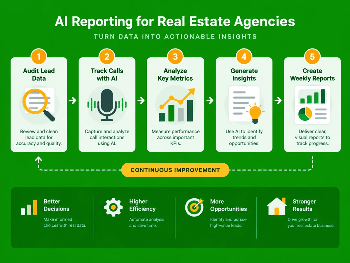 AI Reporting and Insights for Real Estate Agencies: What to Track Step by Step (2026)