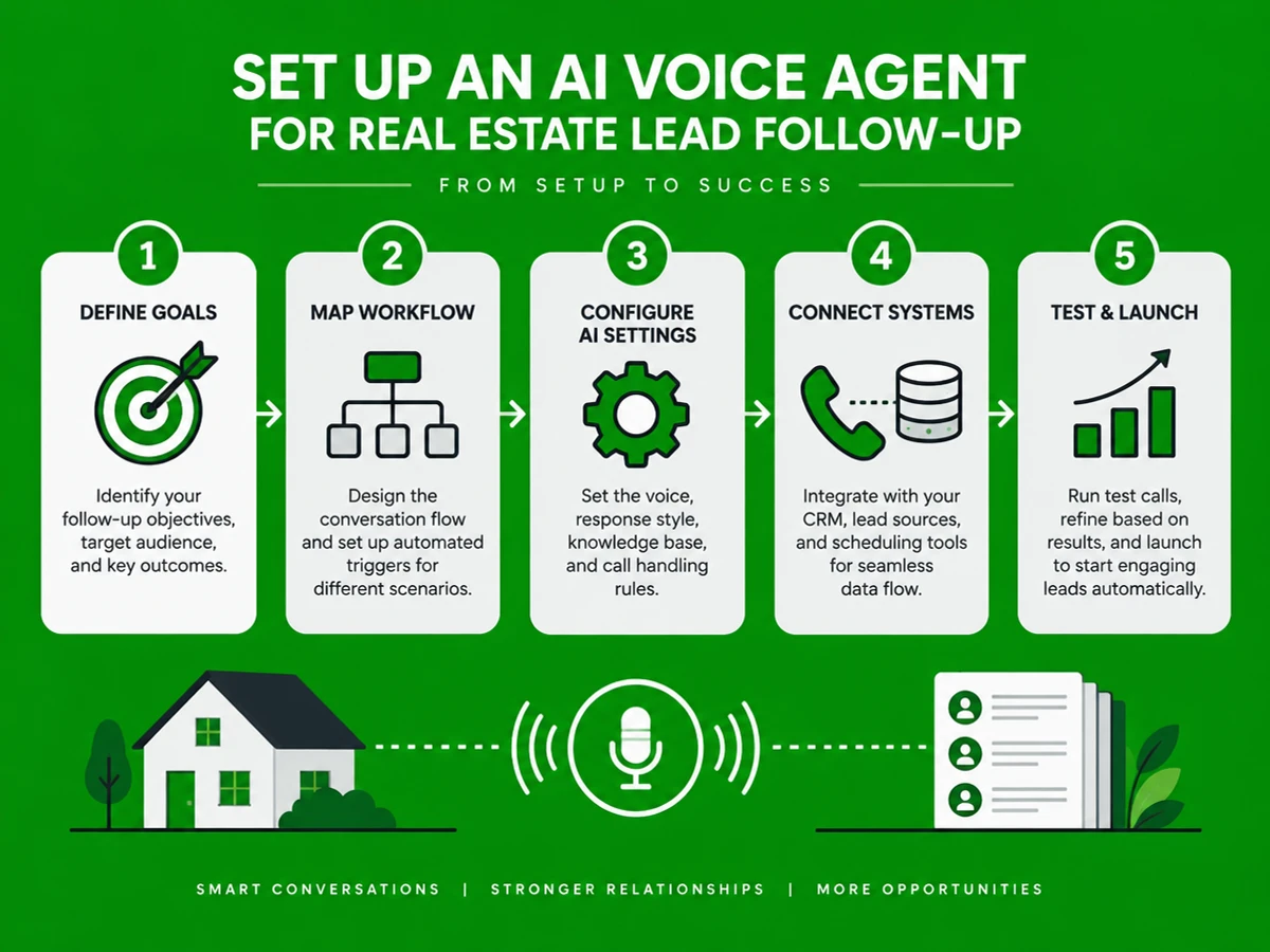 How to Set Up an AI Voice Agent for Real Estate Lead Follow-Up (2026 Step-by-Step Guide)