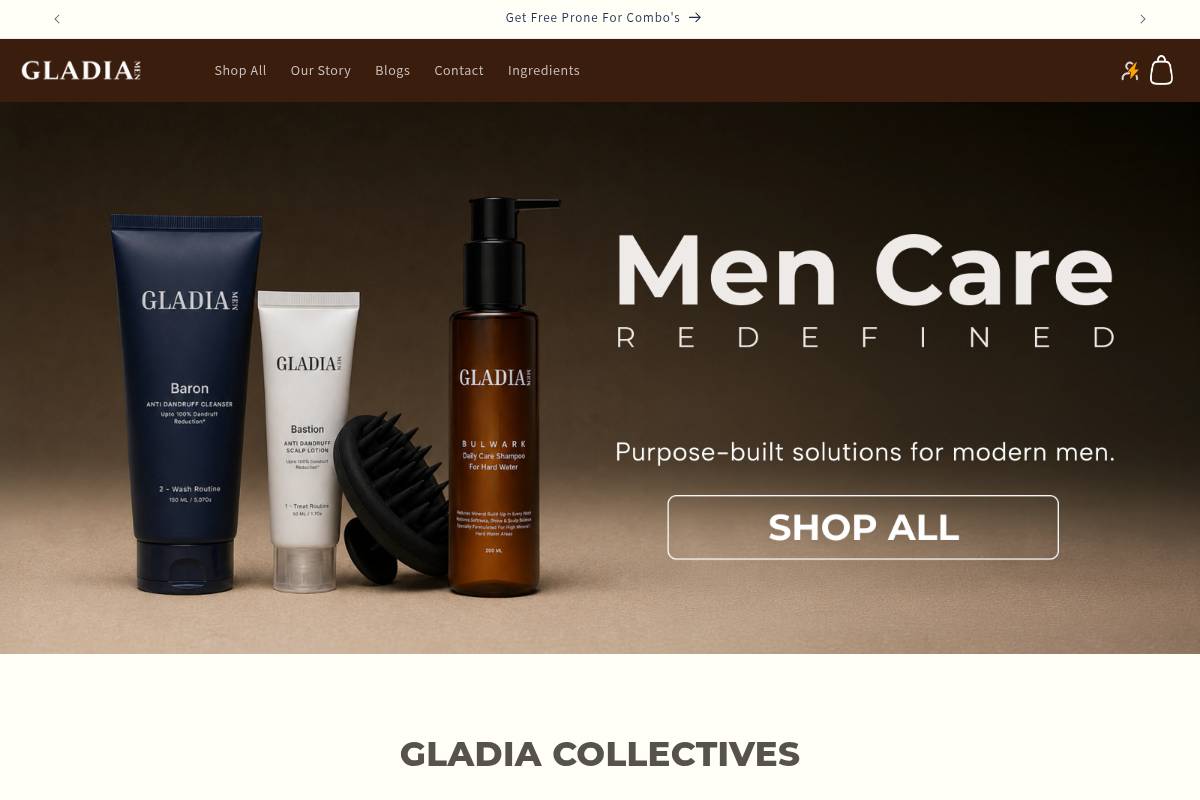 1. Gladia Men: Best for Daily Washers Needing a Targeted Scalp System