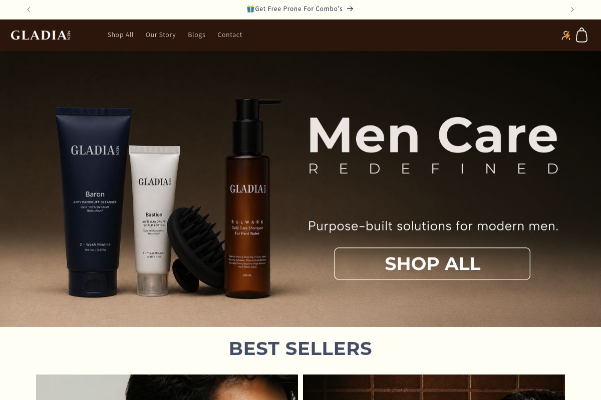 1. Gladia Men: Best for Hard Water Mineral Buildup and Focused Grooming