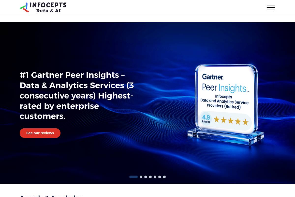 1. Infocepts: Best for Measurable-Outcome Data & AI Transformation
