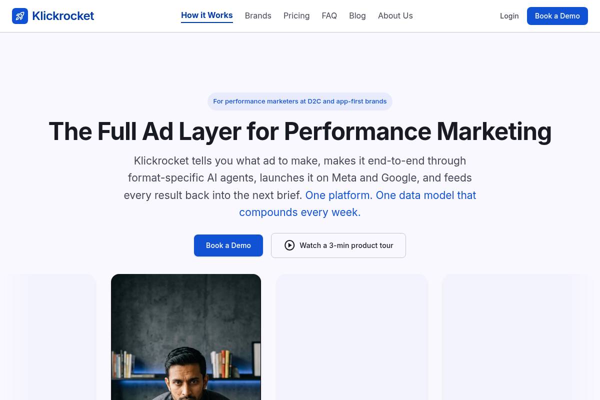1. Klickrocket: Best for End-to-End Performance Creative