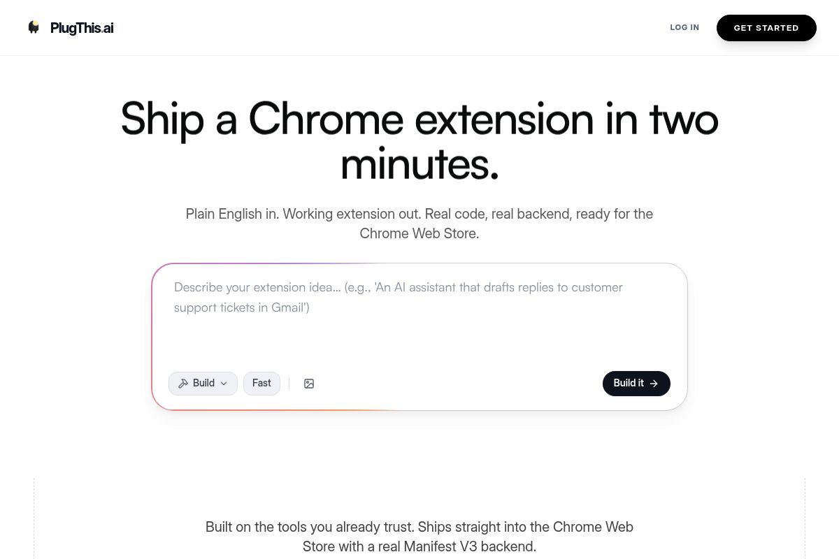 1. PlugThis — Best for Non-Developers Who Want to Ship the Same Day
