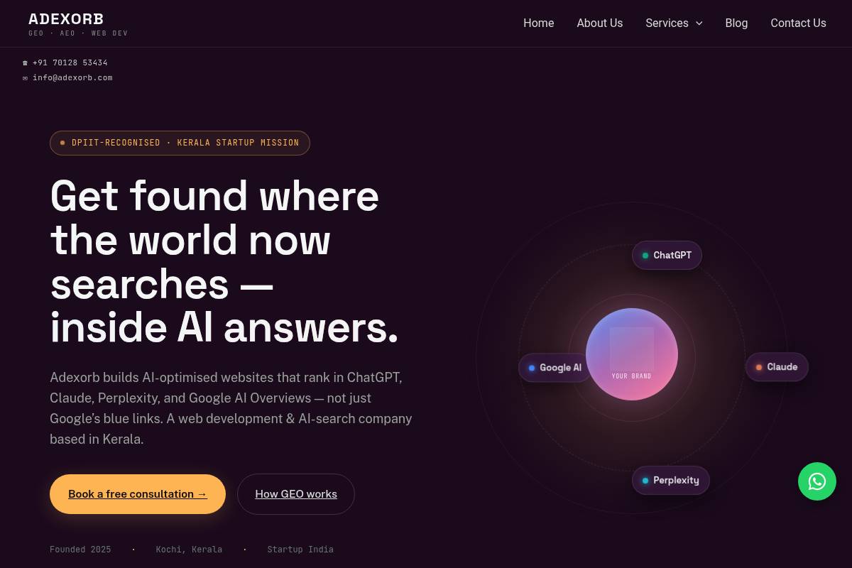 10. Adexorb: Best for Proof-Backed AI Citation Case Studies