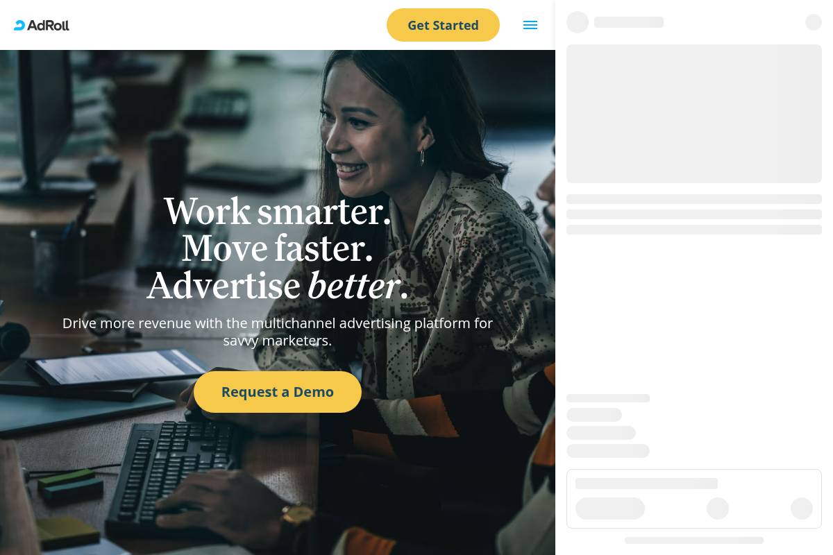 10. AdRoll: Best for Retargeting and Full Funnel Remarketing