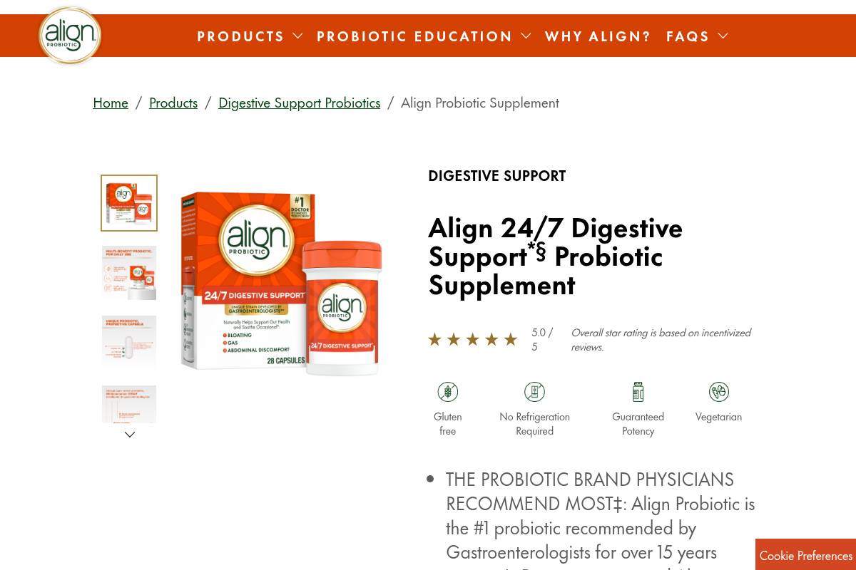 10. Align Probiotic: Best for Gastroenterologist-Recommended Simplicity
