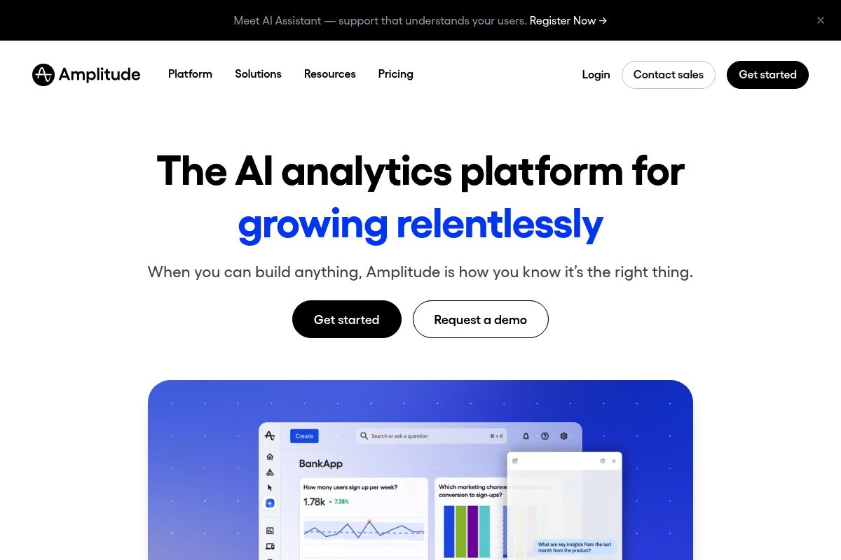 10. Amplitude — Best for Analytics Teams Needing Behavioral Data