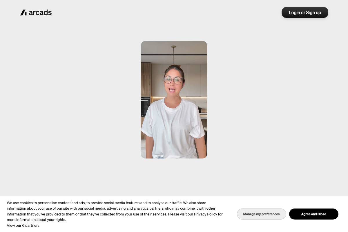 10. Arcads: Best for AI UGC-Style Video Ads With Realistic AI Actors