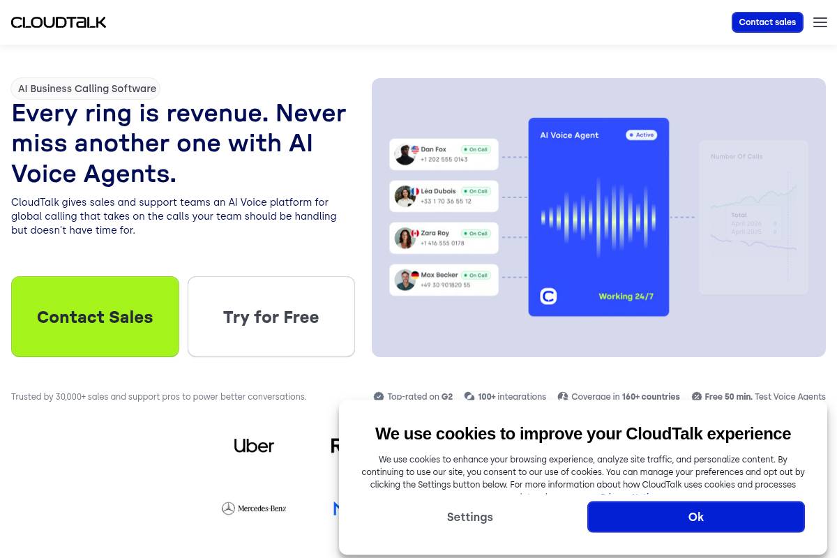10. CloudTalk — Best for Mid-Size Teams Needing CRM-Native Voice AI with Built-In HIPAA