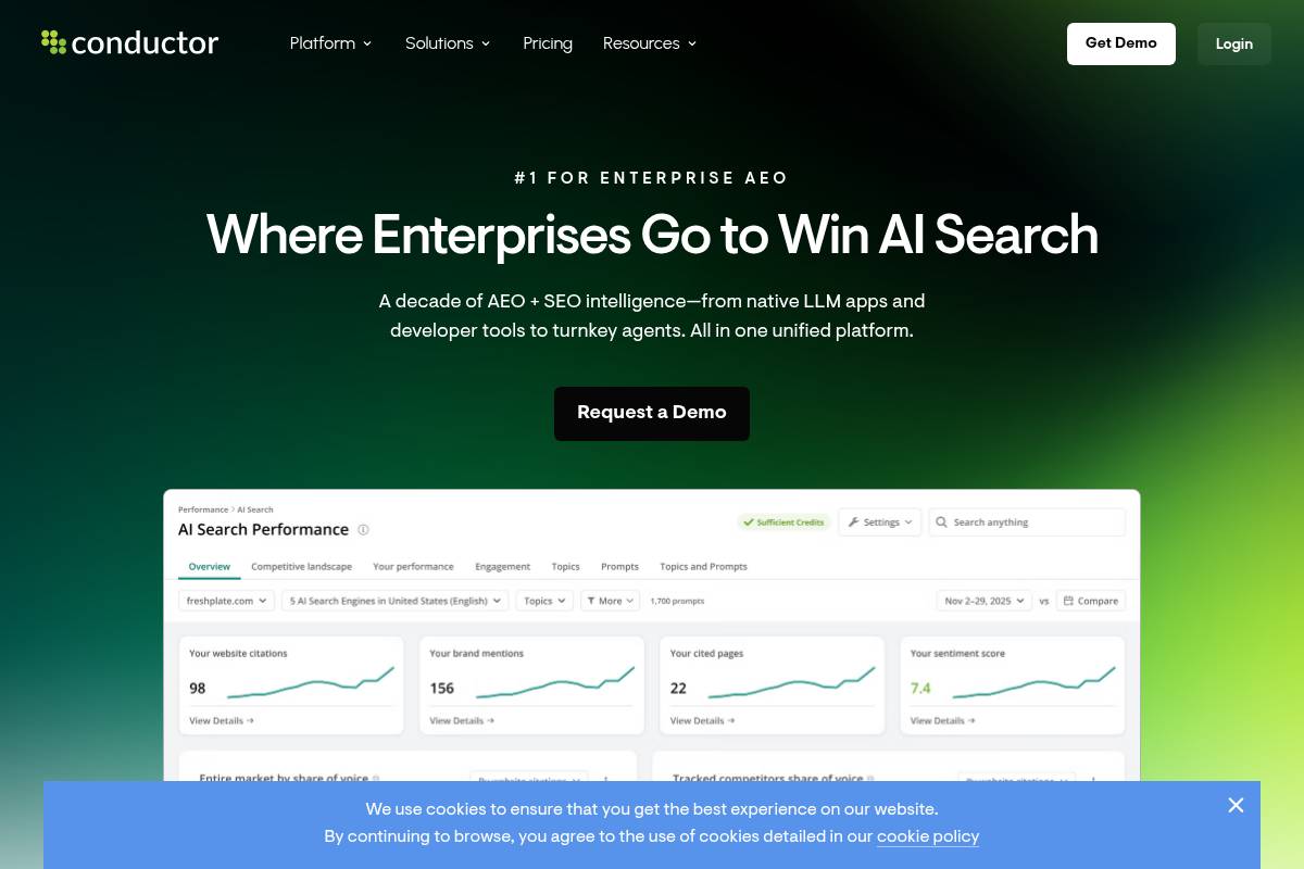 10. Conductor — Best for Enterprise Unified SEO + AEO Programs