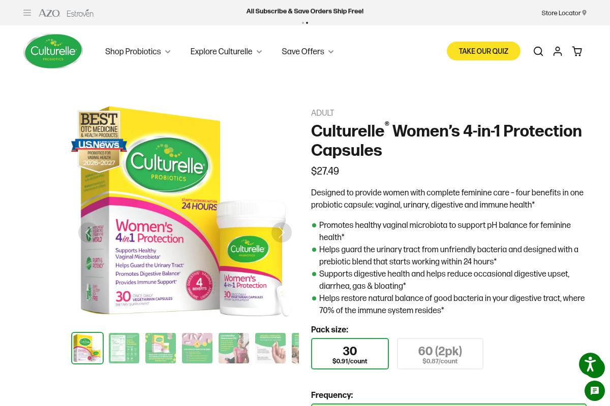 10. Culturelle Women's 4-in-1 Protection: Best for Budget-Friendly Drugstore Availability