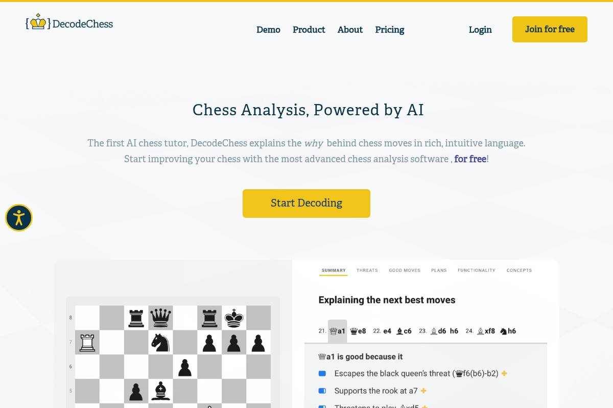 10. DecodeChess: Best for AI-Explained Reasoning Behind Opening Moves