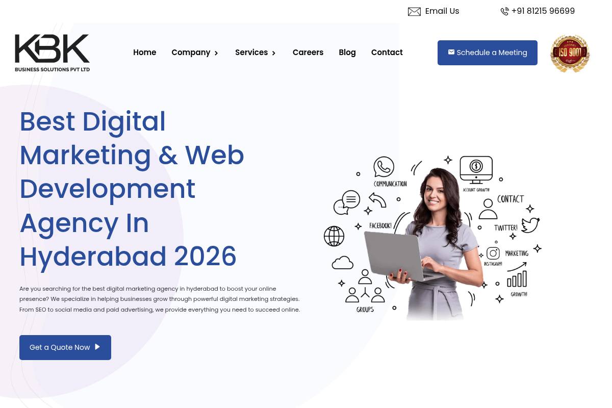 10. KBK Business Solutions: Best for Combined Web Development and Basic Marketing