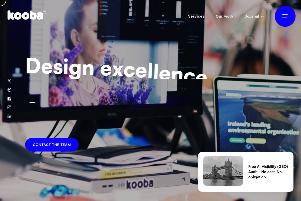 10. Kooba: Best for GEO Bundled with Web Design and UX