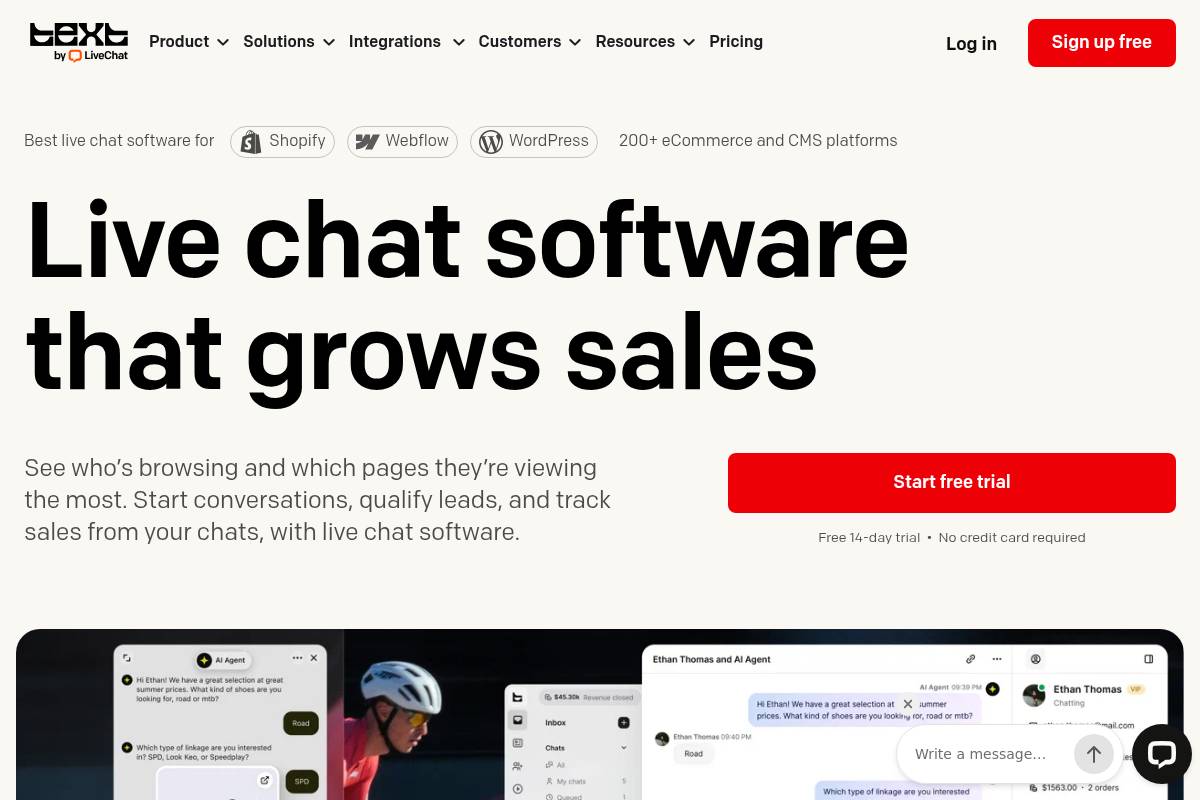 10. LiveChat: Best for Simple, Lightweight Live Chat Widget