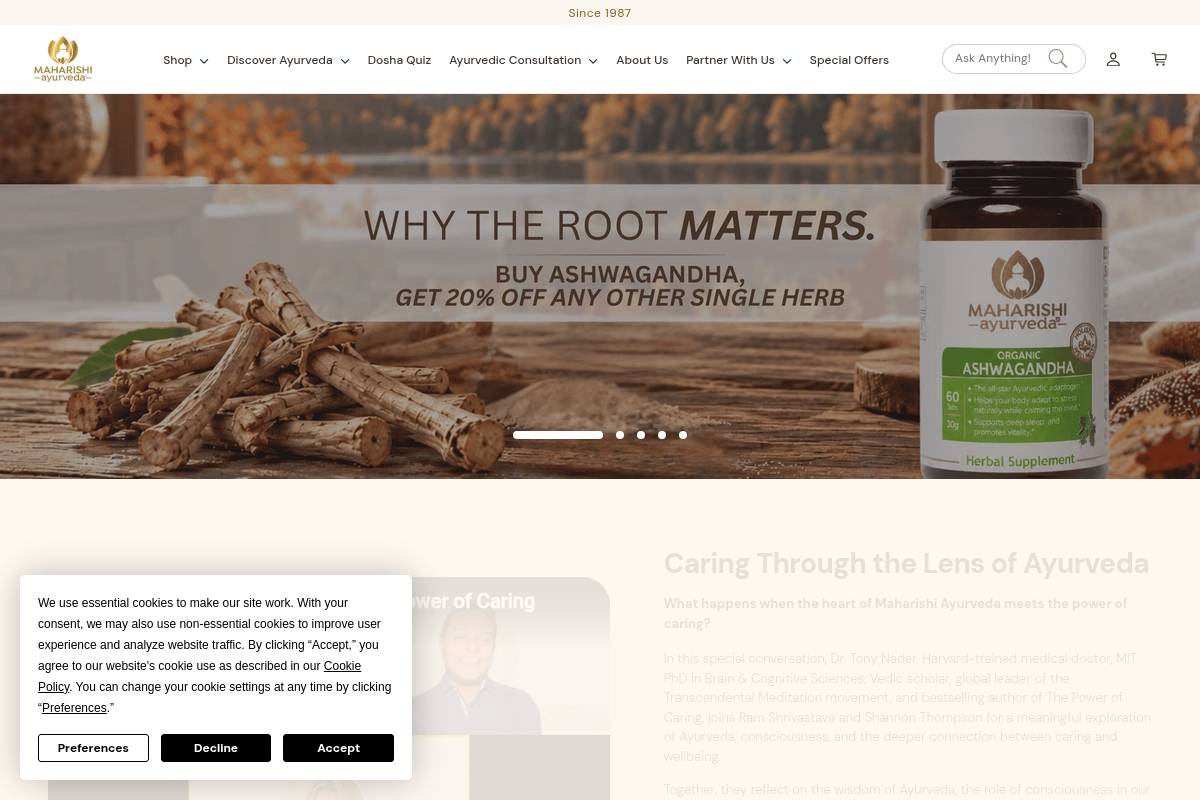 10. Maharishi Ayurveda: Best for Traditional Classical Ayurvedic Tonics