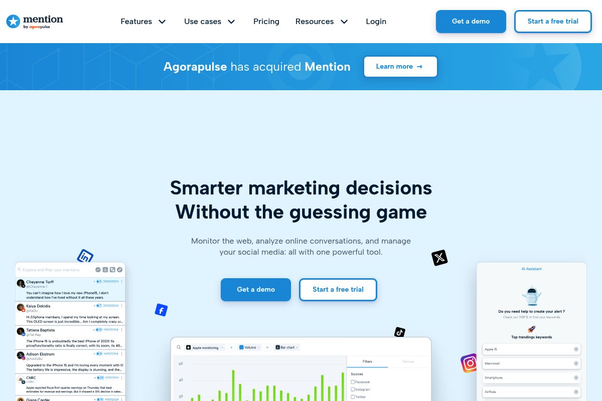 10. Mention — Best for Real-Time Brand Alerts