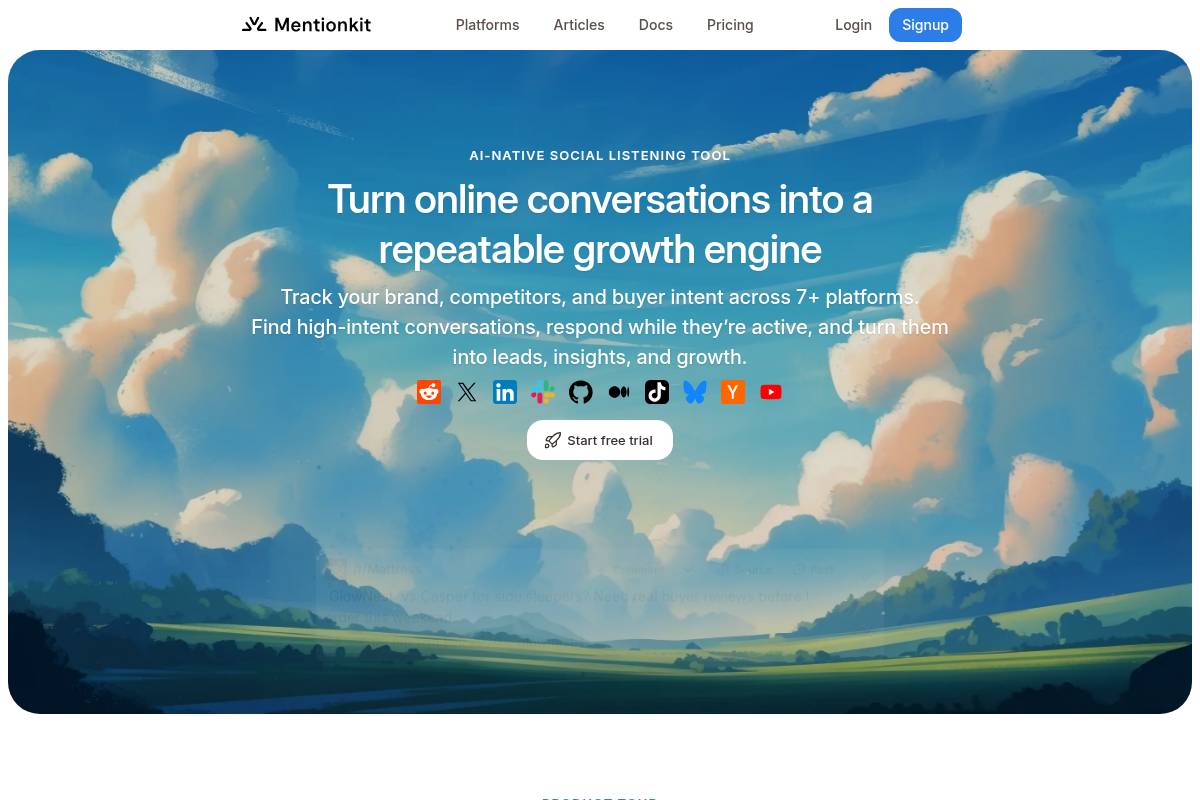 10. Mentionkit — Best for Lightweight LinkedIn and Cross-Platform Monitoring with AI Replies