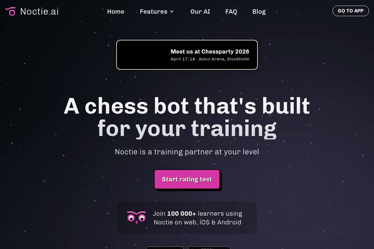 10. Noctie.ai — Best for Human-Like AI Chess Opponents