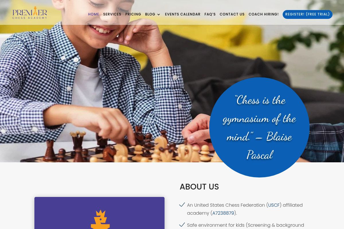 10. Premier Chess Academy — Best for USCF-Affiliated Certification