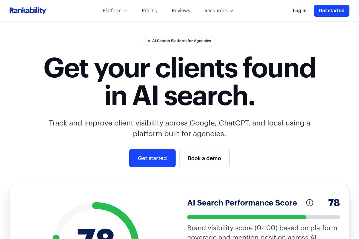 10. Rankability — Best for Agencies Consolidating Content Creation and AI Visibility