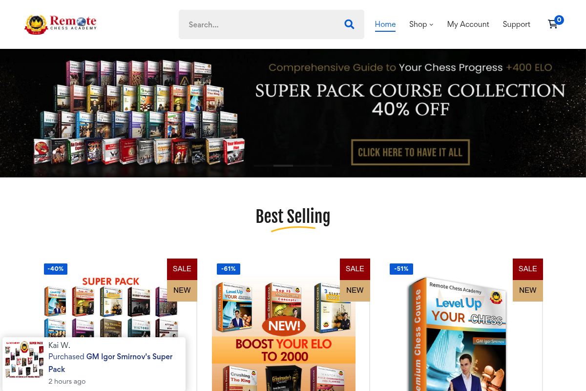 10. Remote Chess Academy: Best for Strategic Courses by GM Igor Smirnov