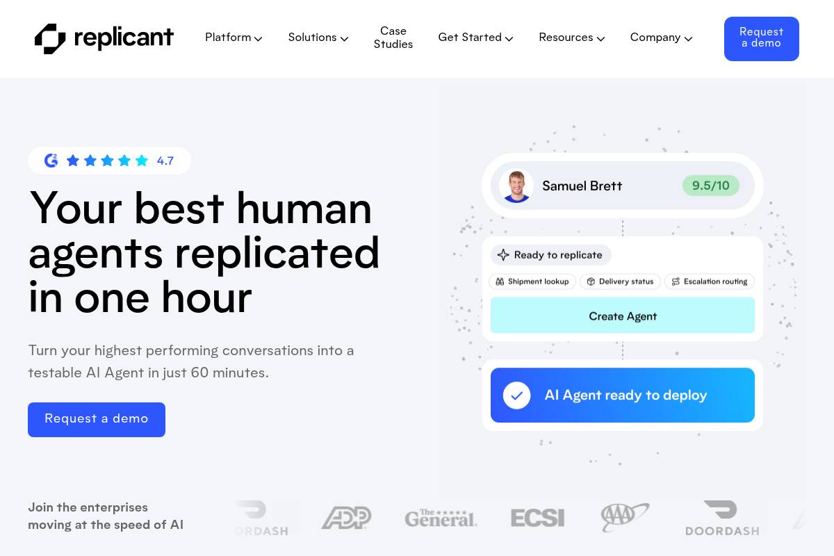 10. Replicant — Best for Large Health Plan and Payer Call Centers