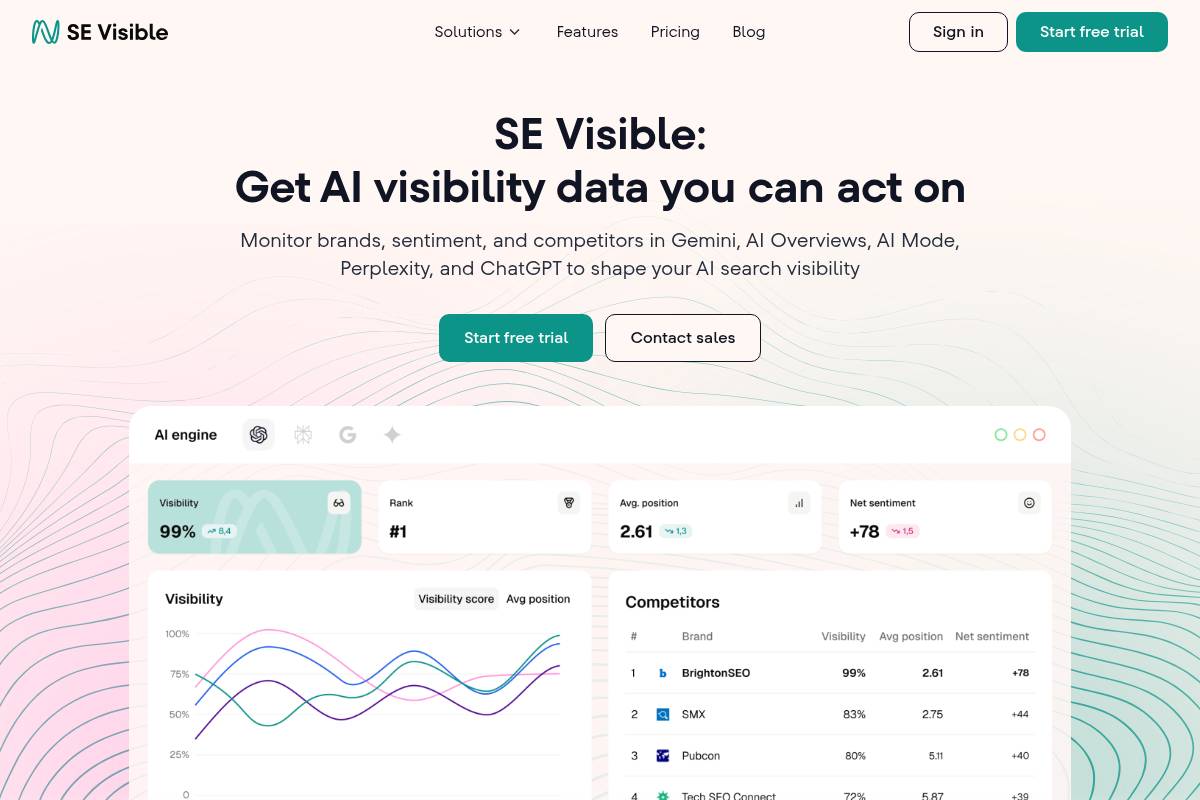 10. SE Visible — Best for Strategic AI Visibility Analysis Within the SE Ranking Ecosystem