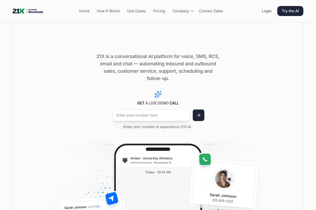 10. Structurely: Best for AI-Powered Lead Qualification via SMS and Voice