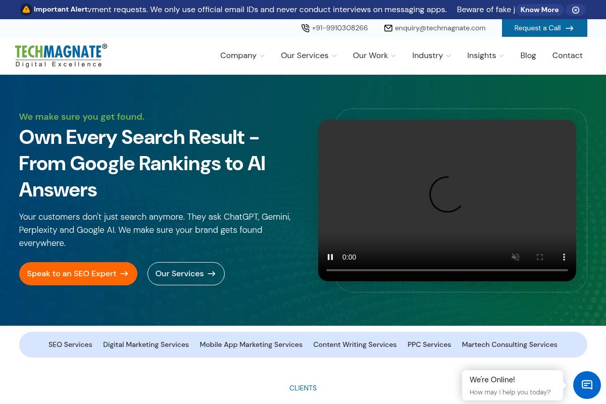 10. Techmagnate: Best for SEO-Led Performance Marketing