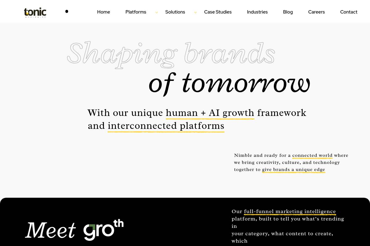 10. Tonic Worldwide: Best for Creative-Led 360-Degree Digital Campaigns