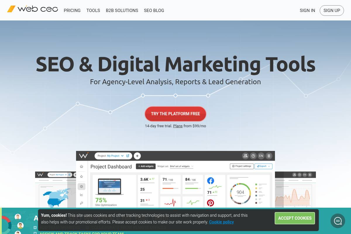 10. WebCEO — Best for Agencies Built Around White-Label SEO Delivery