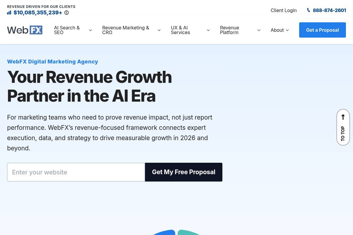 10. WebFX: Best for SMB-Friendly GEO Bundled Into SEO