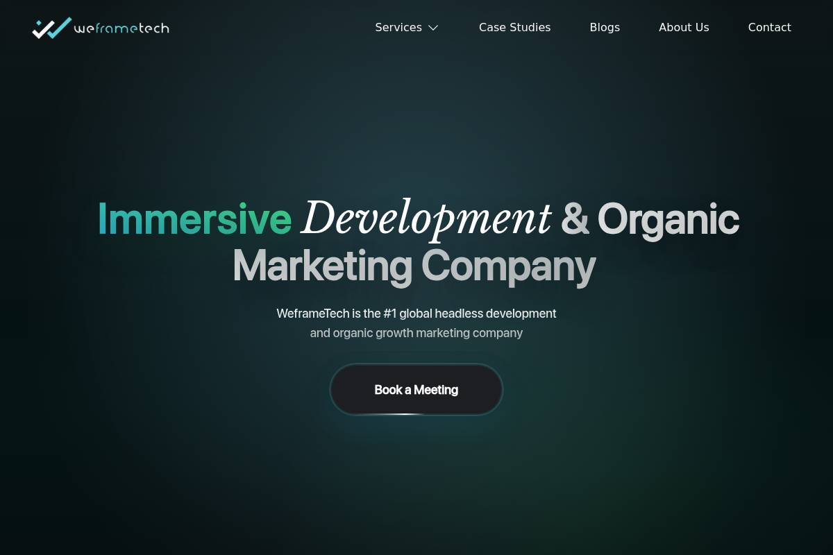 10. Weframe Tech: Best for AI-Powered Technical Execution