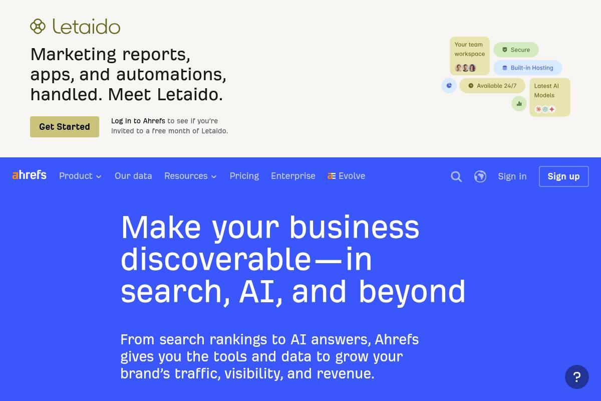 2. Ahrefs: Best for Backlink Data and Technical SEO Depth