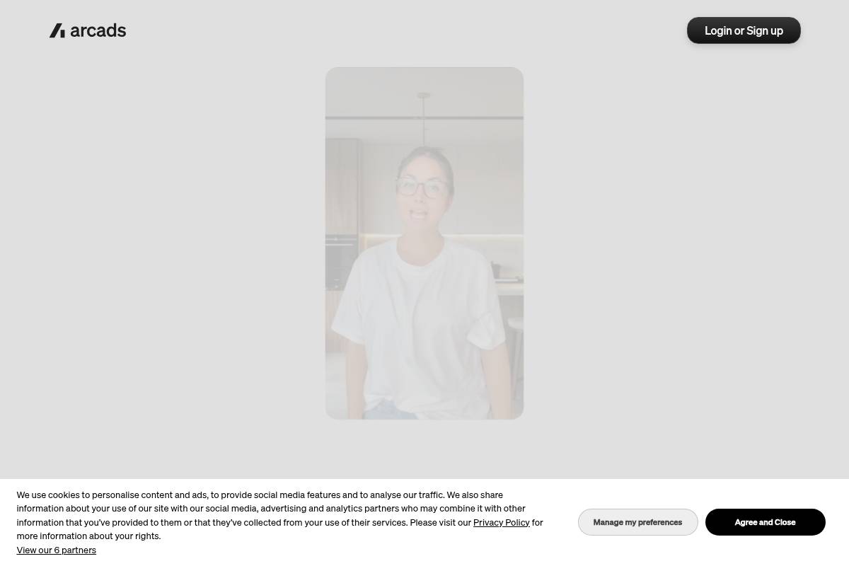 2. Arcads AI: Best for Realistic AI Actor UGC Ads