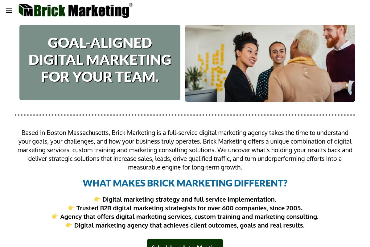 2. Brick Marketing: Best for Senior-Led B2B SEO and GEO Strategy