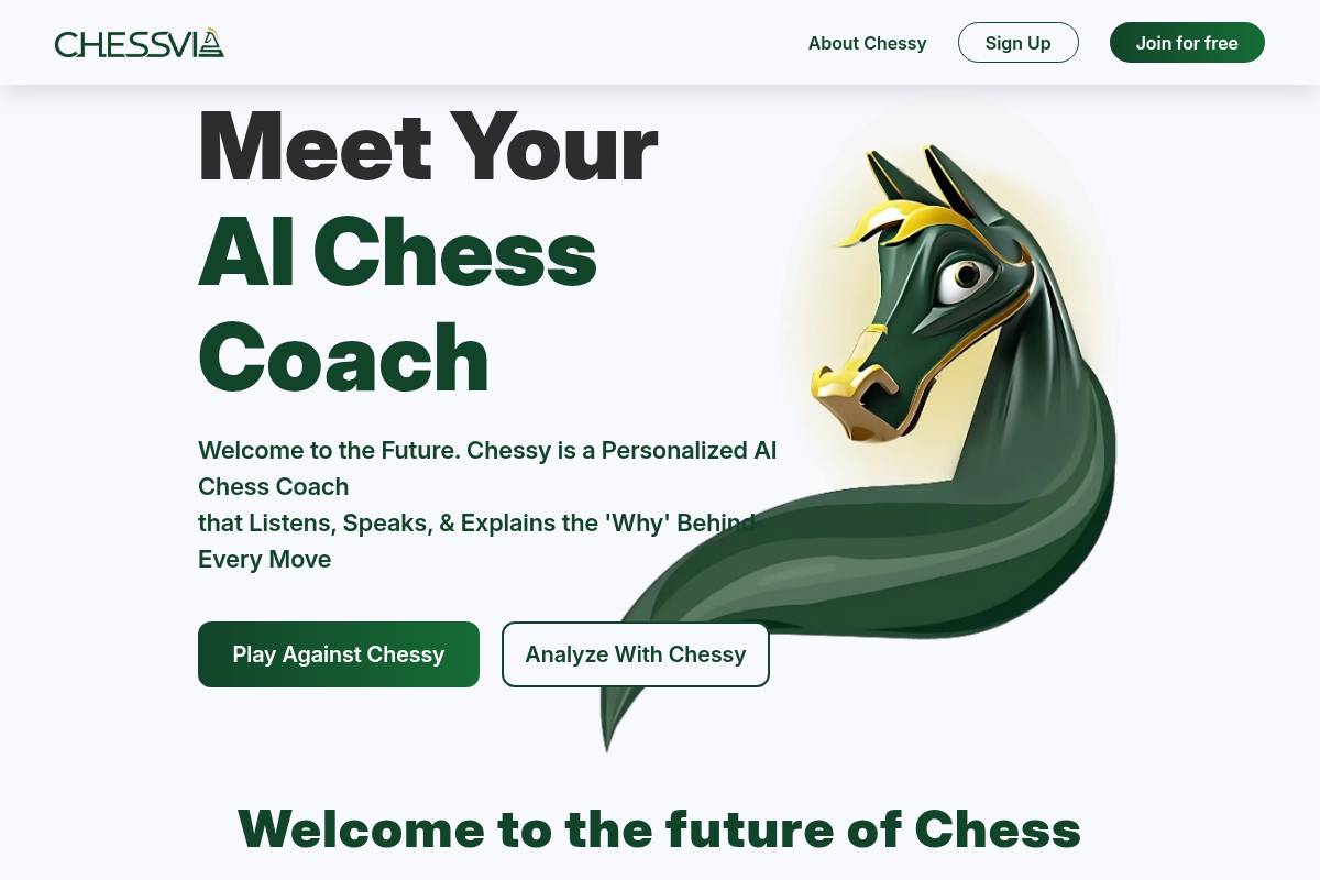 2. Chessvia (Chessy) — Best for Voice-Enabled AI Chess Coaching