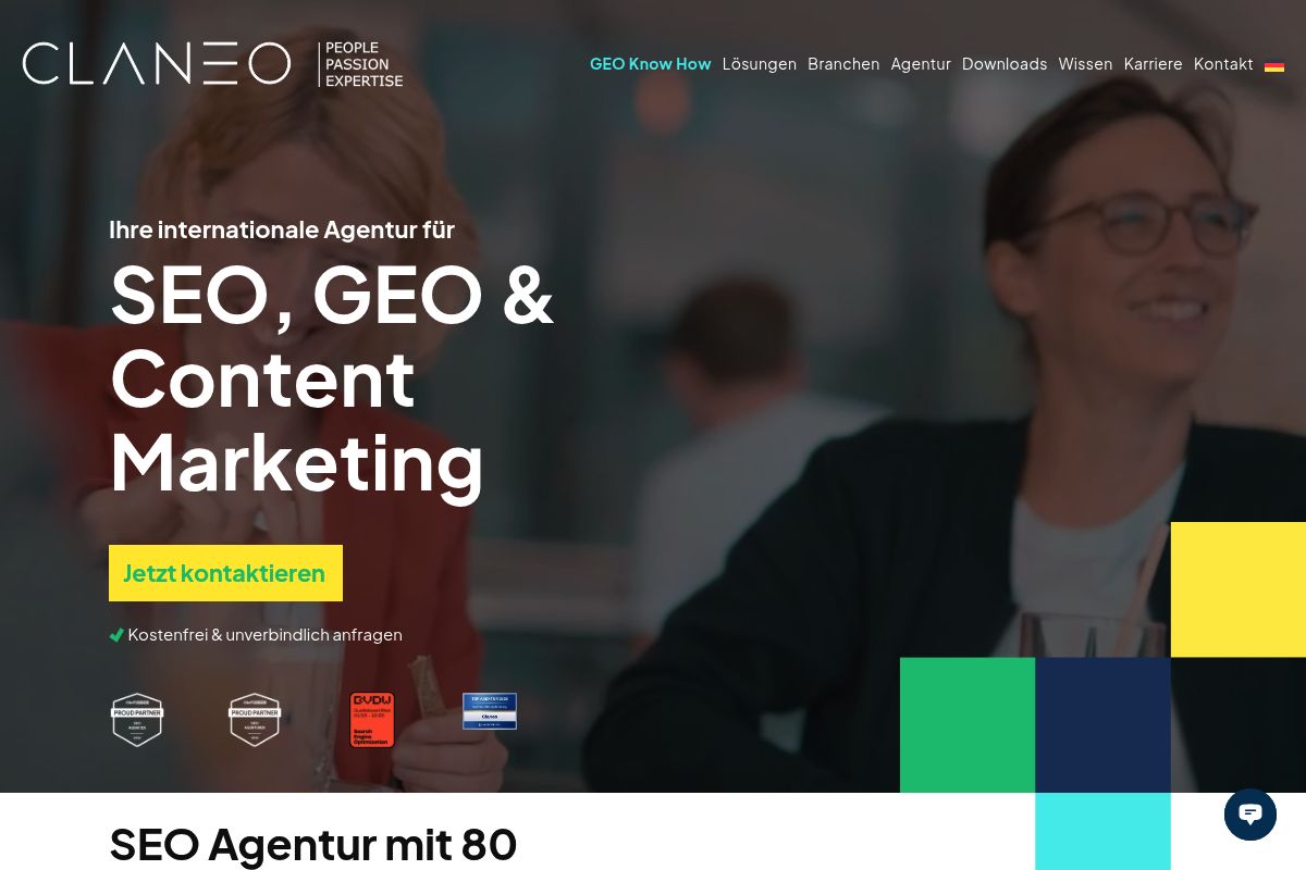 2. Claneo: Best for Enterprise International SEO + GEO