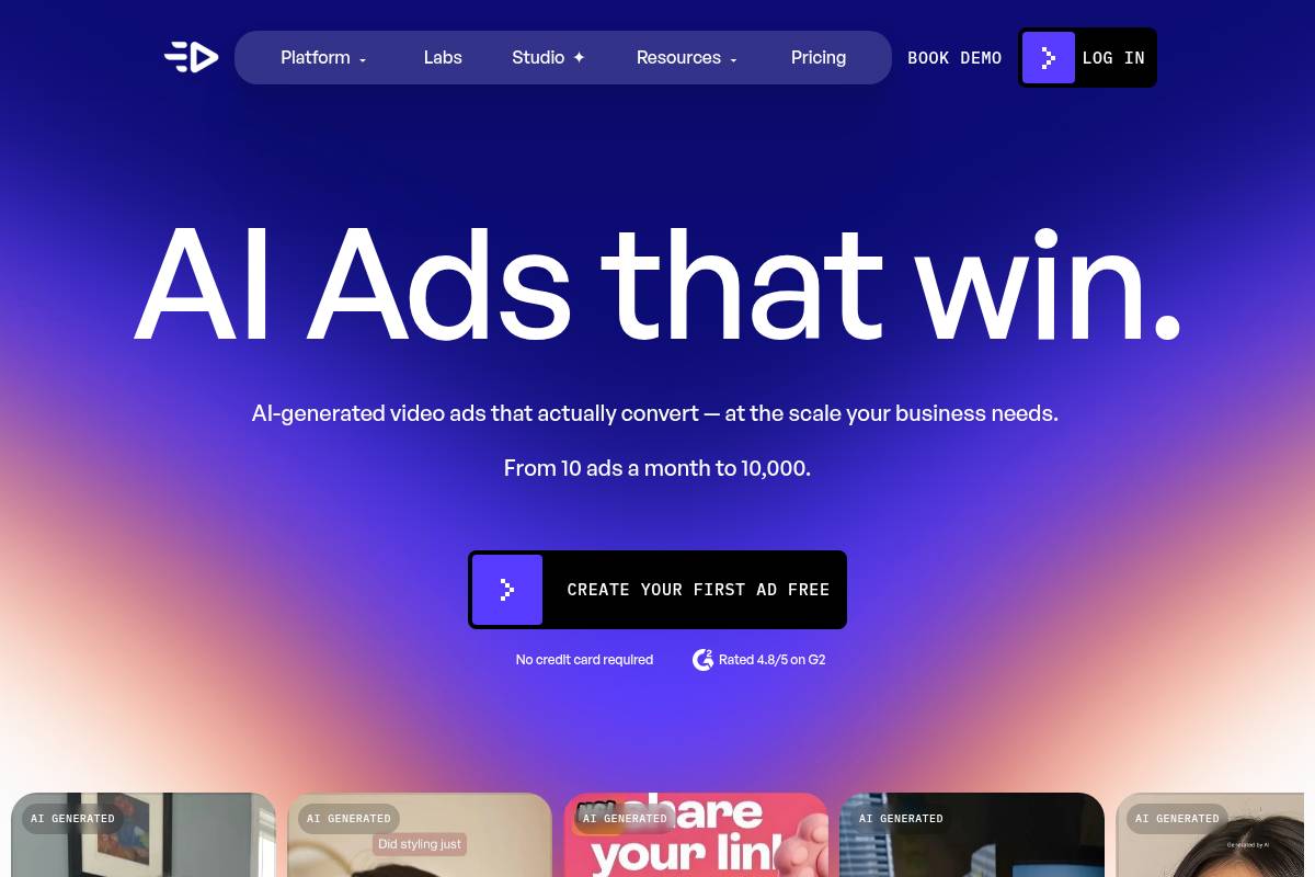 2. Creatify: Best for URL-to-Video Ecommerce Ads