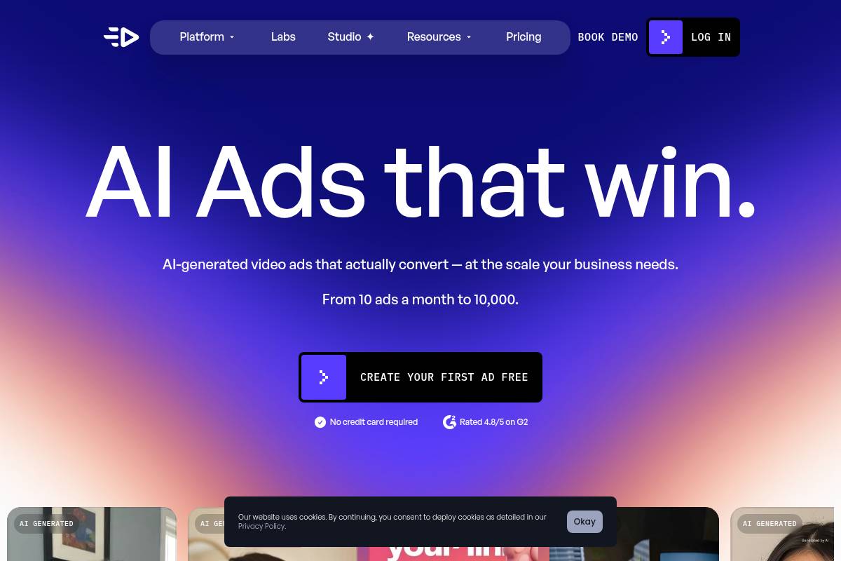 2. Creatify: Best for URL-to-Video UGC-Style Ad Generation