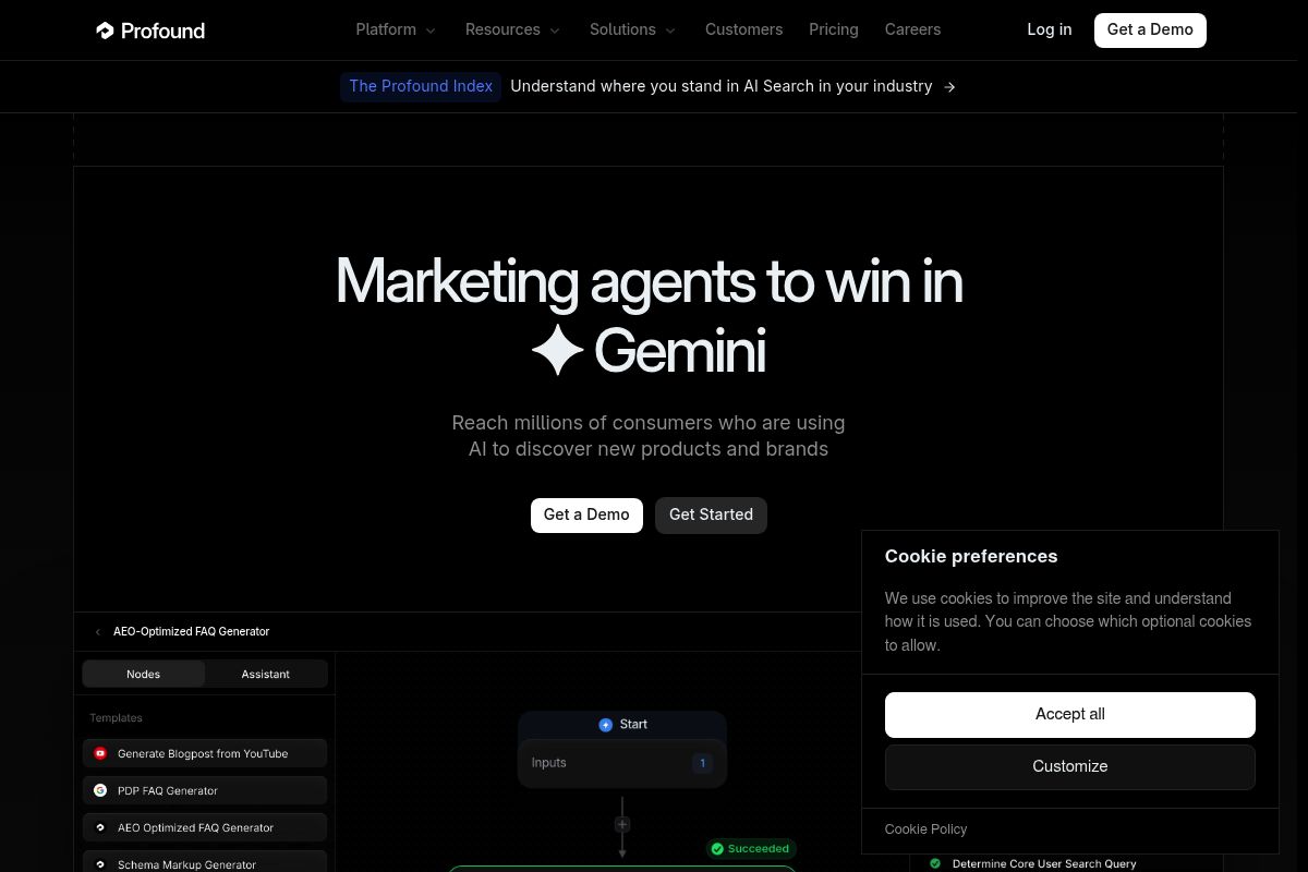 2. Profound — Best for Enterprise AI Search Intelligence