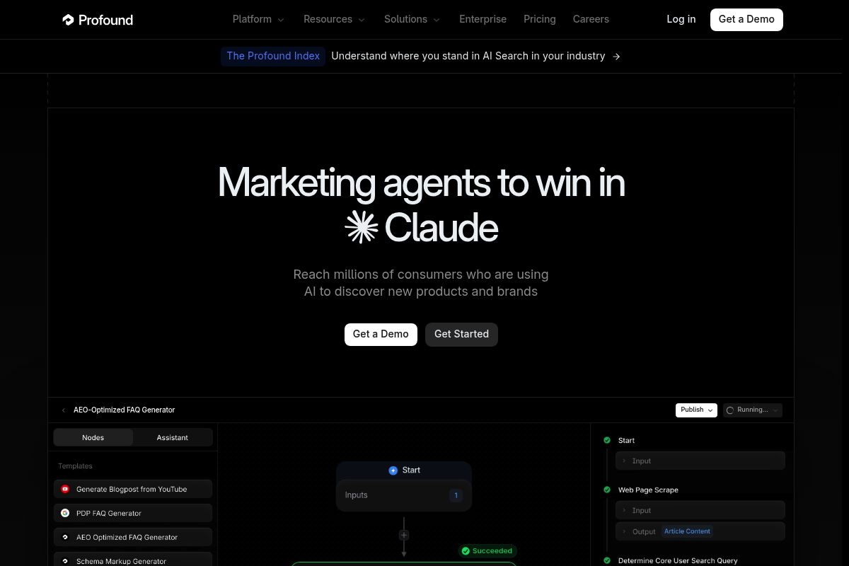 2. Profound — Best for Fortune 500 Enterprise AI Visibility