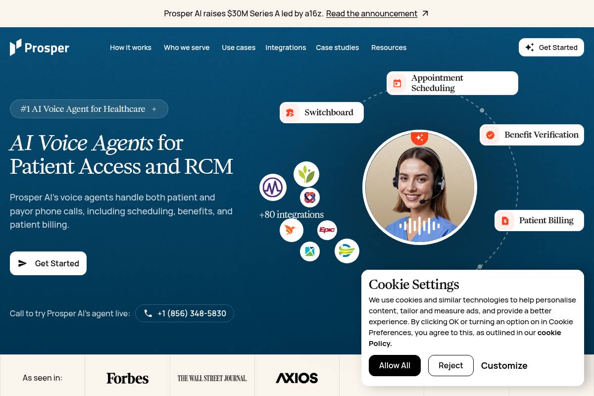2. Prosper AI — Best for End-to-End Patient Access and Revenue Cycle Automation