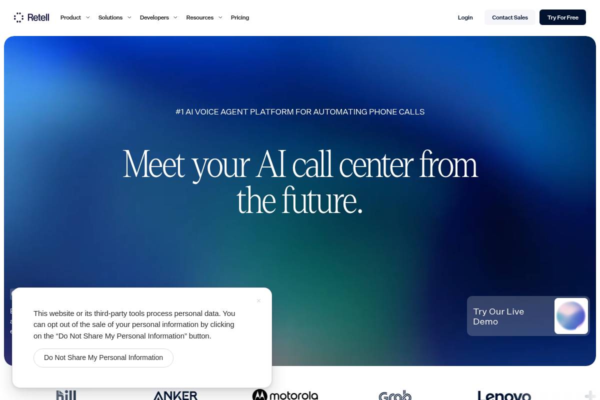 2. Retell AI — Best for Developer Teams Needing Flexible HIPAA-Included Voice Infrastructure