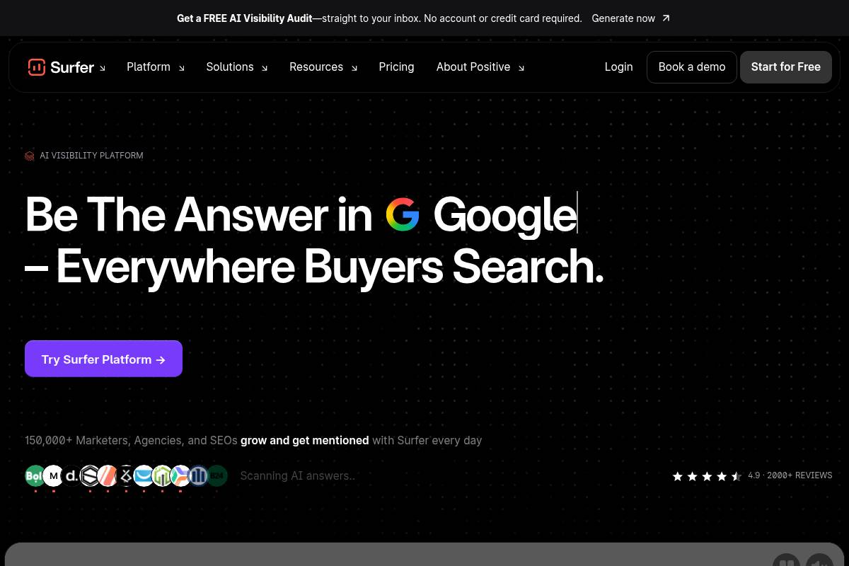 2. Surfer SEO: Best for Real-Time On-Page Optimization