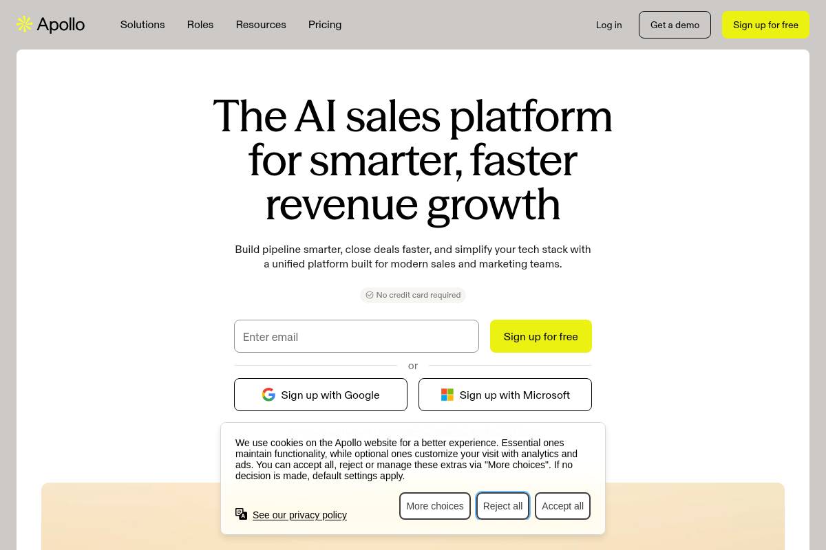 3. Apollo.io — Best for B2B Lead Prospecting Directly in LinkedIn and Gmail