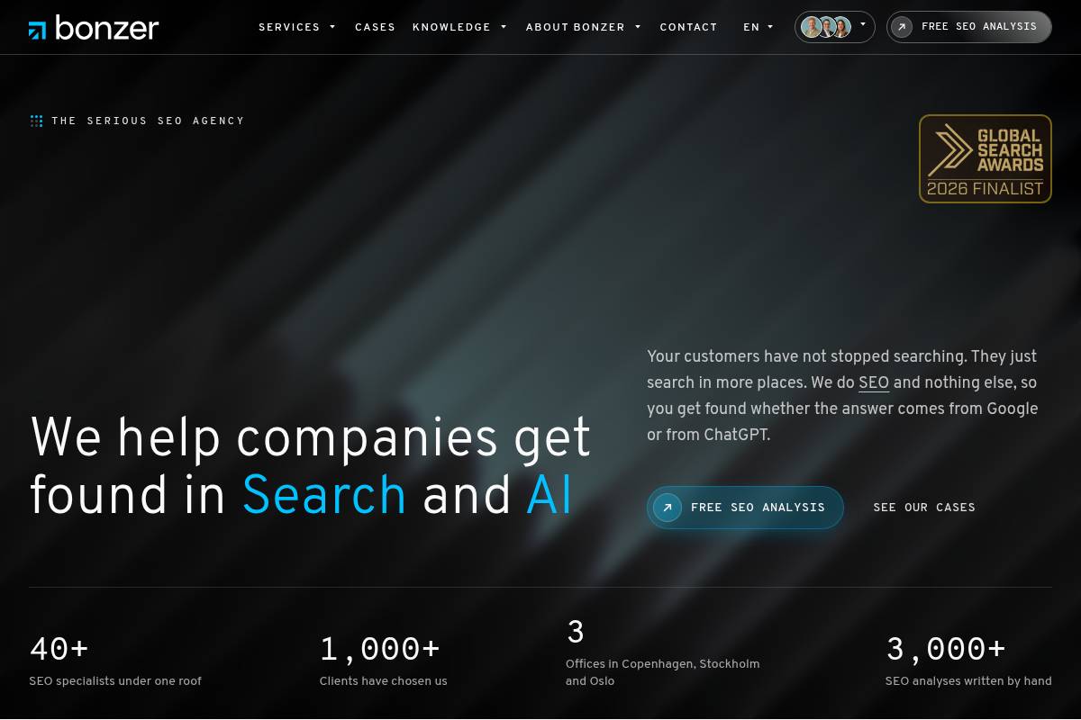 3. Bonzer: Best for Nordic-Scale SEO Depth